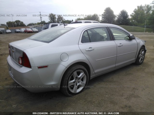 1G1ZB5EBXAF273740 - 2010 CHEVROLET MALIBU LS ვერცხლისფერი ფოტო 4