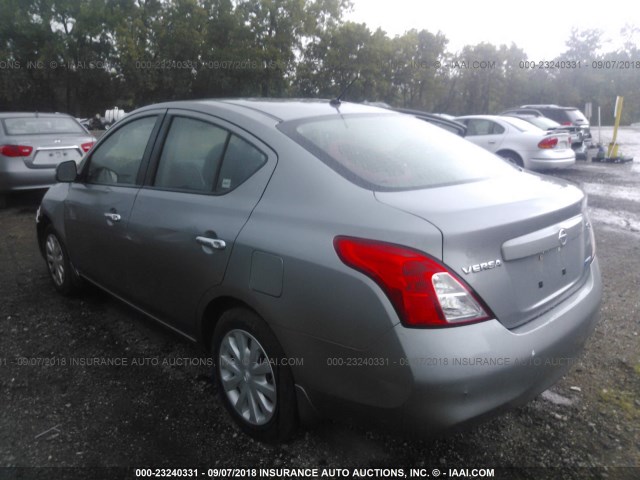 3N1CN7AP8CL855574 - 2012 NISSAN VERSA S/SV/SL GRAY photo 3