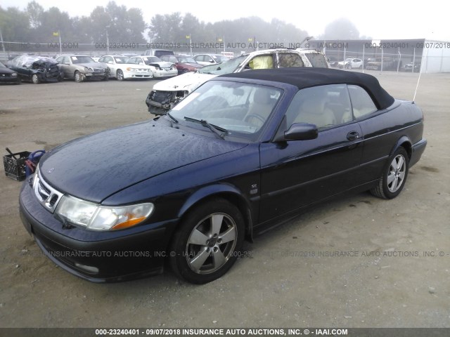 YS3DF78K037002690 - 2003 SAAB 9-3 SE Dark Blue photo 2