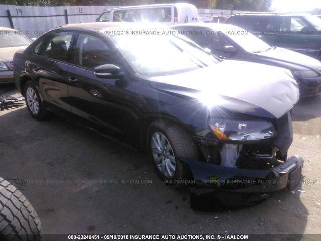 1VWAP7A39DC076688 - 2013 VOLKSWAGEN PASSAT S BLACK photo 1