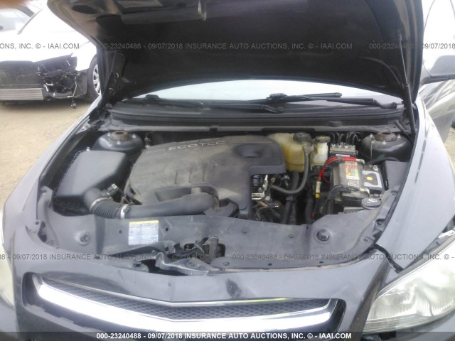 1G1ZC5EBXA4147368 - 2010 CHEVROLET MALIBU 1LT შავი ფოტო 10