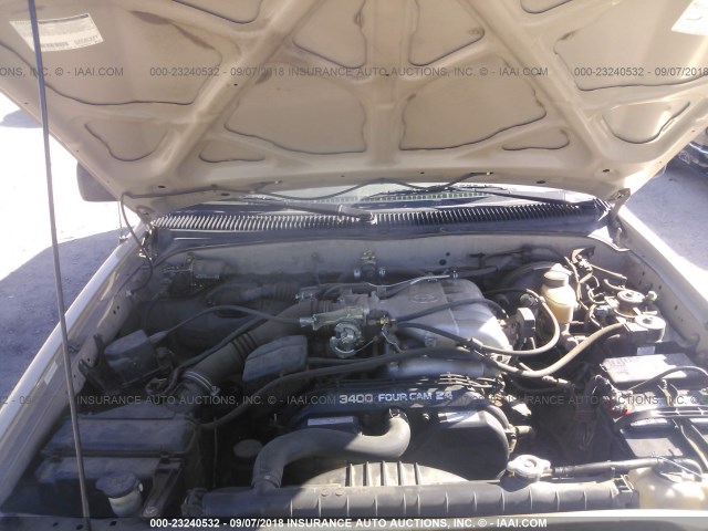 5TEGN92N11Z752658 - 2001 TOYOTA TACOMA DOUBLE CAB PRERUNNER GOLD photo 10