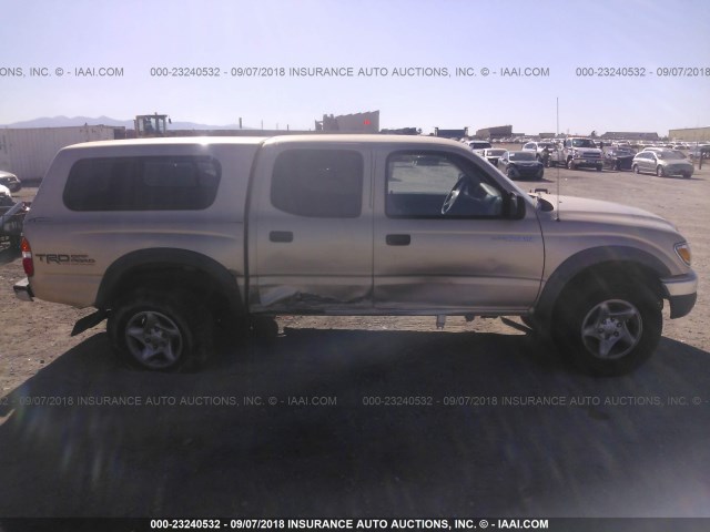 5TEGN92N11Z752658 - 2001 TOYOTA TACOMA DOUBLE CAB PRERUNNER GOLD photo 6