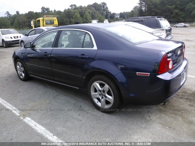 1G1ZH57B39F231952 - 2009 CHEVROLET MALIBU 1LT მუქი ლურჯი ფოტო 3