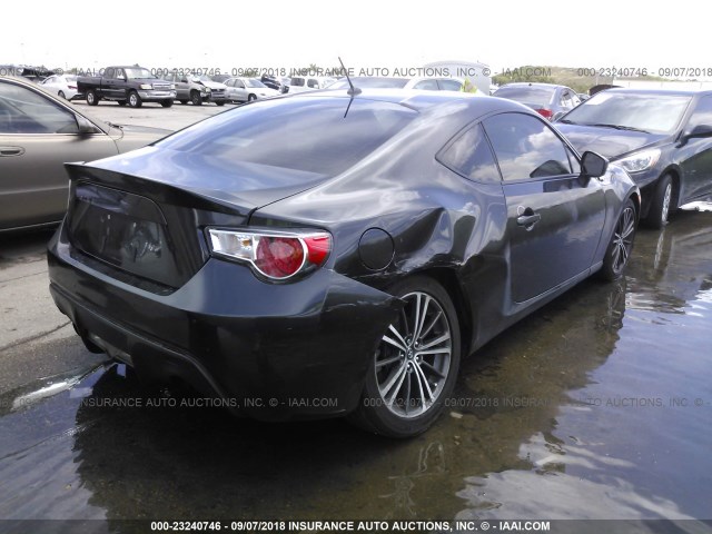 JF1ZNAA17D2719378 - 2013 TOYOTA SCION FR-S BLACK photo 4
