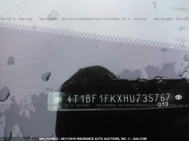 4T1BF1FKXHU735767 - 2017 TOYOTA CAMRY LE/XLE/SE/XSE 栗色 照片 9