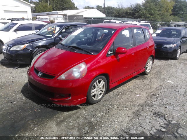 JHMGD38637S036601 - 2007 HONDA FIT S 红色 照片 2