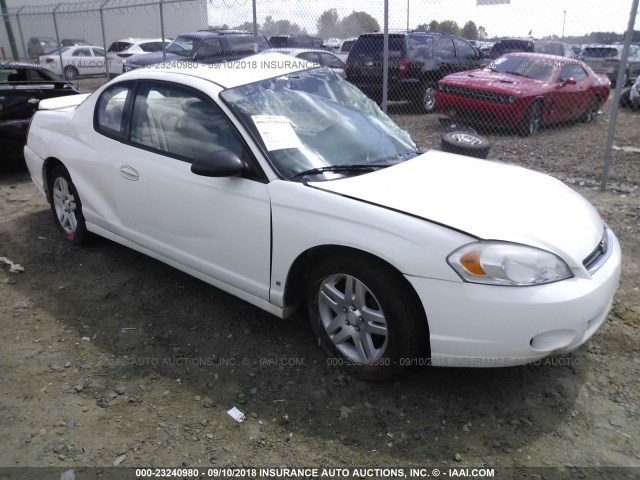 2G1WK15K779186018 - 2007 CHEVROLET MONTE CARLO LT WHITE photo 1