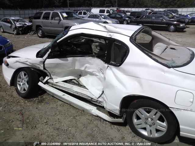 2G1WK15K779186018 - 2007 CHEVROLET MONTE CARLO LT WHITE photo 6