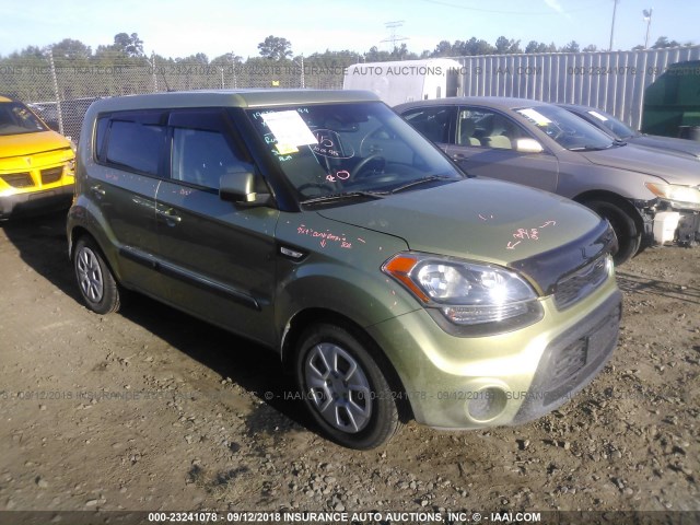 KNDJT2A57D7634971 - 2013 KIA SOUL GREEN photo 1