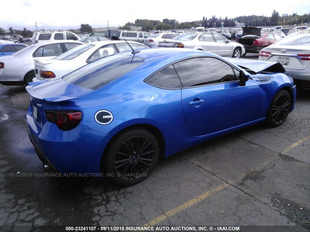 JF1ZCAC13D1601353 - 2013 SUBARU BRZ 2.0 LIMITED BLUE photo 4