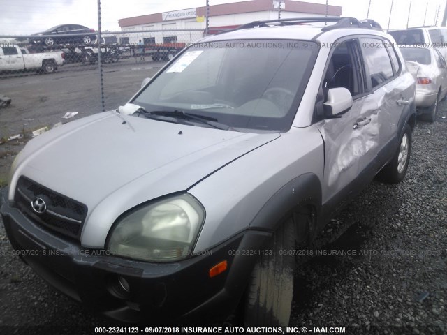 KM8JN12D25U178872 - 2005 HYUNDAI TUCSON GLS/LX SILVER photo 2