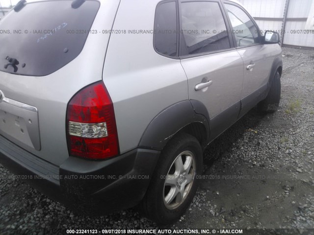 KM8JN12D25U178872 - 2005 HYUNDAI TUCSON GLS/LX SILVER photo 4