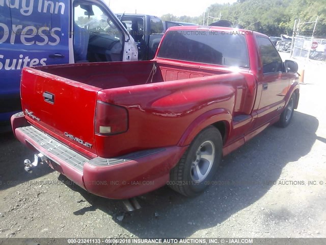 1GCCS1449Y8115851 - 2000 CHEVROLET S TRUCK S10 RED photo 4