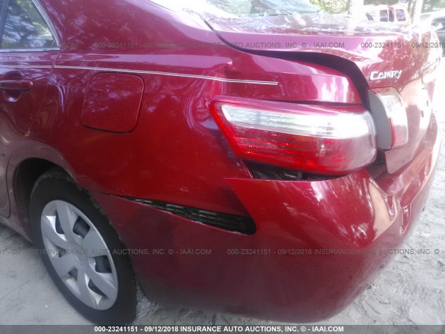 4T4BE46K29R138978 - 2009 TOYOTA CAMRY SE/LE/XLE RED photo 6