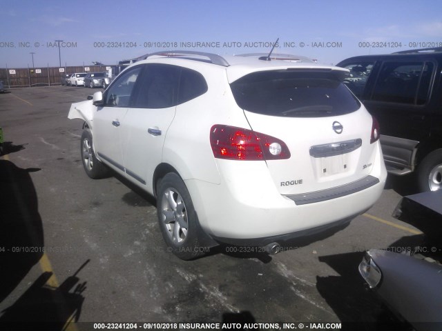 JN8AS5MV2BW298380 - 2011 NISSAN ROGUE S/SV/KROM WHITE photo 3