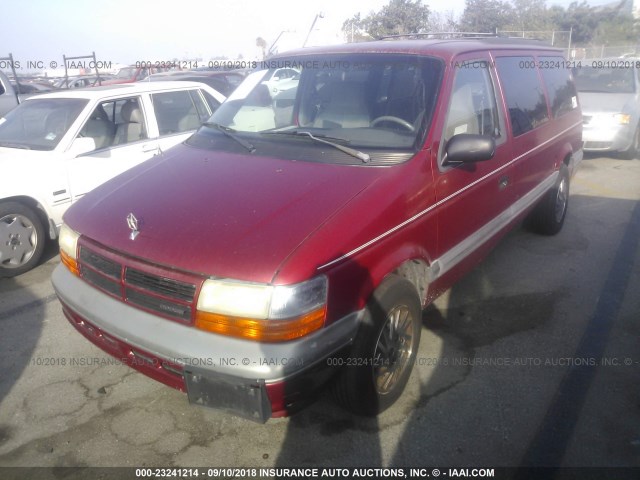 1B4GH44R2RX120584 - 1994 DODGE GRAND CARAVAN SE RED photo 2