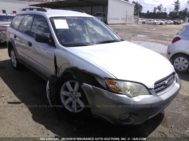 4S4BP61C367352291 - 2006 SUBARU LEGACY OUTBACK 2.5I SILVER photo 1