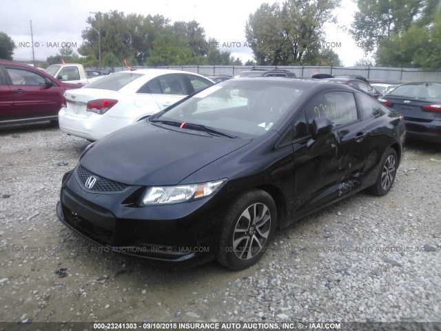 2HGFG3B82DH518592 - 2013 HONDA CIVIC EX BLACK photo 2