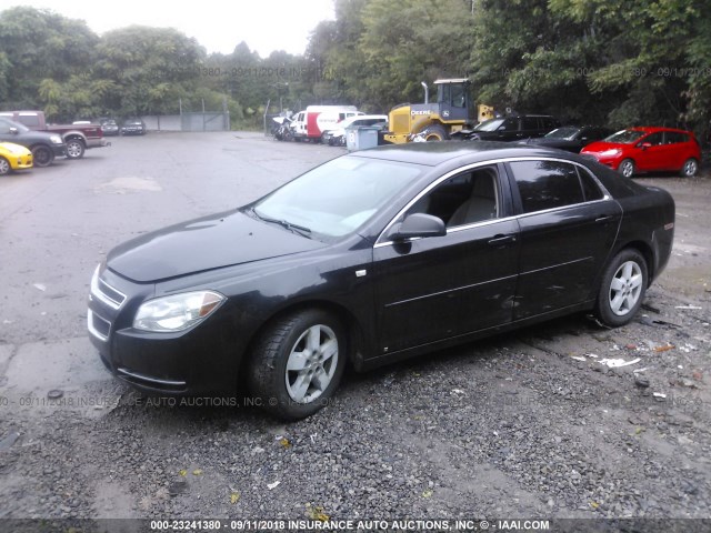 1G1ZG57B084309052 - 2008 CHEVROLET MALIBU LS Қара фото 2