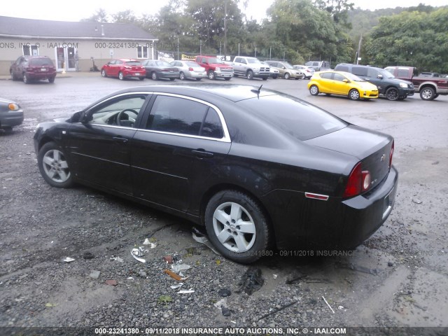 1G1ZG57B084309052 - 2008 CHEVROLET MALIBU LS Қара фото 3