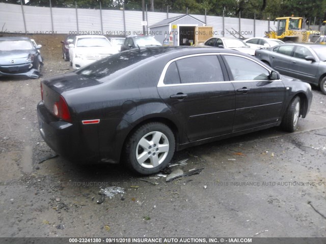 1G1ZG57B084309052 - 2008 CHEVROLET MALIBU LS Қара фото 4