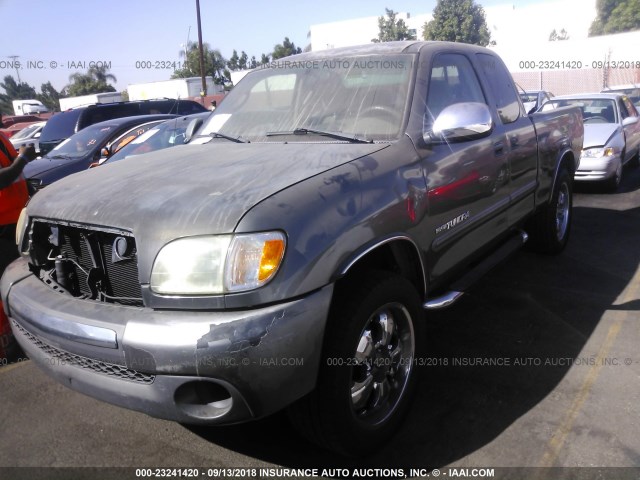 5TBRN34113S402729 - 2003 TOYOTA TUNDRA ACCESS CAB SR5 GRAY photo 2