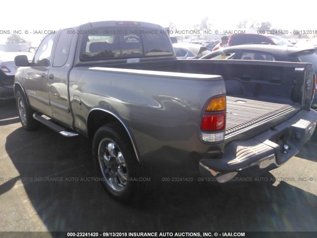 5TBRN34113S402729 - 2003 TOYOTA TUNDRA ACCESS CAB SR5 GRAY photo 3