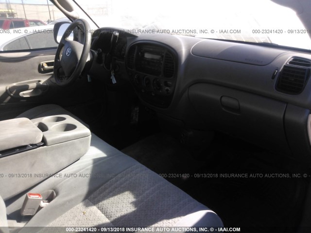 5TBRN34113S402729 - 2003 TOYOTA TUNDRA ACCESS CAB SR5 GRAY photo 5