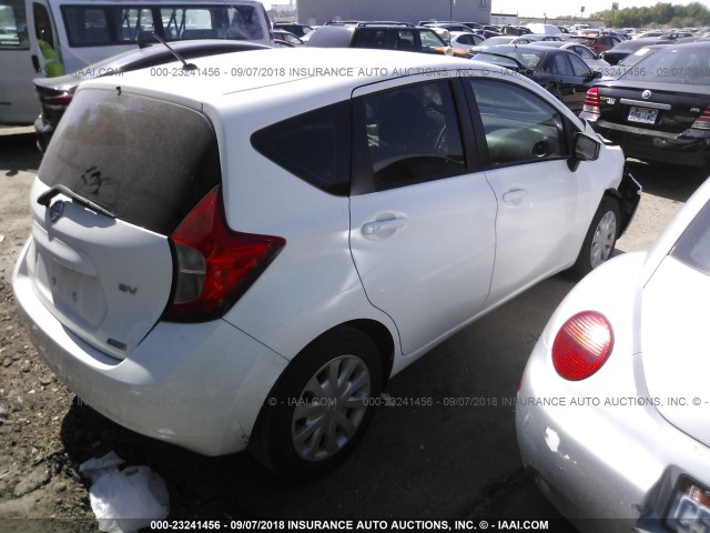 3N1CE2CP6FL405958 - 2015 NISSAN VERSA NOTE S/S PLUS/SV/SL/SR WHITE photo 4
