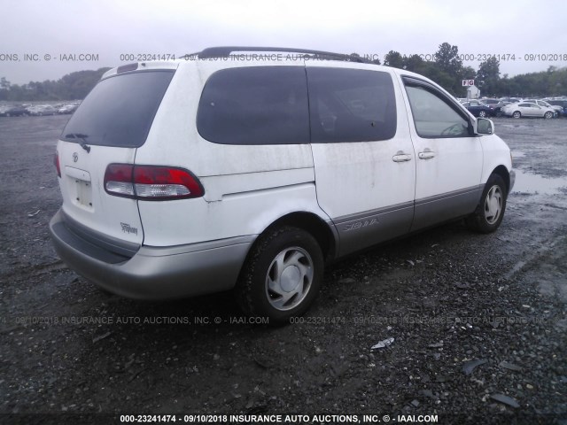 4T3ZF13CX2U465224 - 2002 TOYOTA SIENNA LE/XLE WHITE photo 4