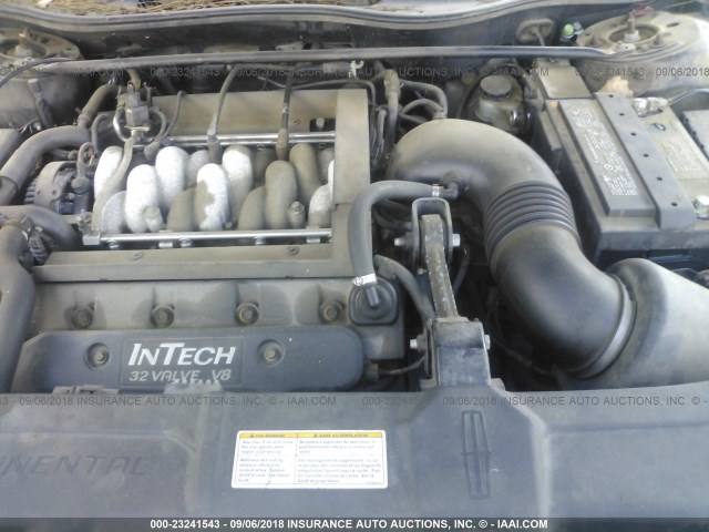1LNHM97V7XY647449 - 1999 LINCOLN CONTINENTAL  Սև լուսանկար 10