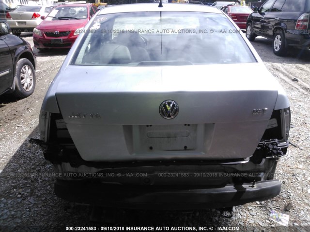 3VWSE69M82M186533 - 2002 VOLKSWAGEN JETTA GLS SILVER photo 6