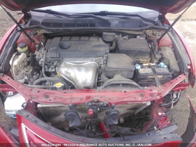 4T1BF3EK2BU641970 - 2011 TOYOTA CAMRY SE/LE/XLE 红色 照片 10