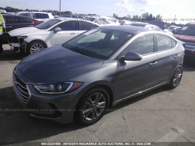 5NPD84LF9JH277249 - 2018 HYUNDAI ELANTRA SEL/VALUE/LIMITED GRAY photo 2