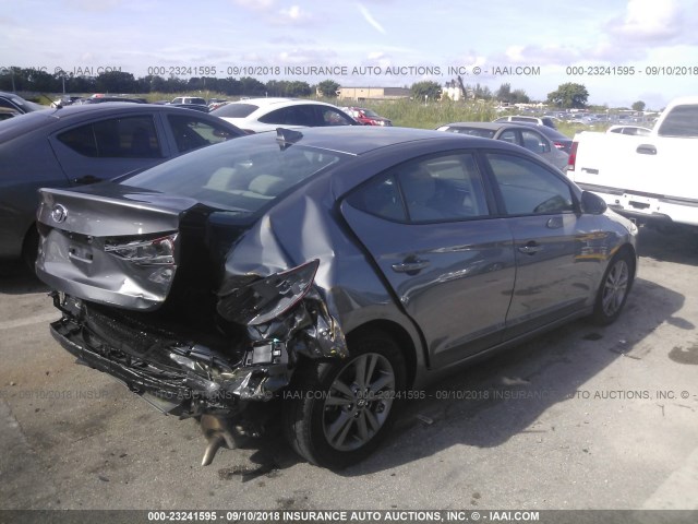 5NPD84LF9JH277249 - 2018 HYUNDAI ELANTRA SEL/VALUE/LIMITED GRAY photo 4