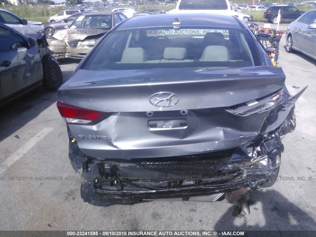 5NPD84LF9JH277249 - 2018 HYUNDAI ELANTRA SEL/VALUE/LIMITED GRAY photo 6