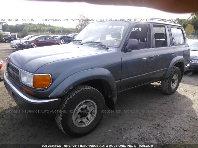 JT3FJ80W0M0024156 - 1991 TOYOTA LAND CRUISER FJ80 GRAY photo 2