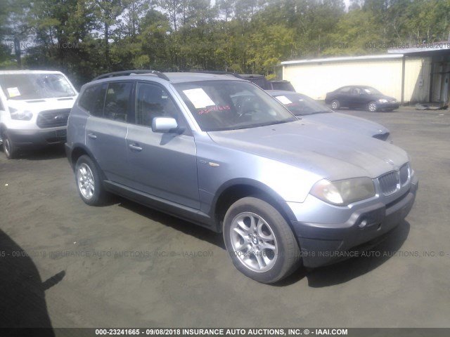 WBXPA73414WC42193 - 2004 BMW X3 2.5I Light Blue photo 1