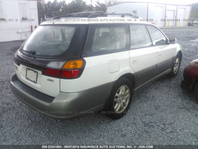 4S3BH686937649014 - 2003 SUBARU LEGACY OUTBACK LIMITED WHITE photo 4