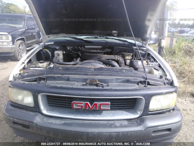 1GTCT14Z5SK513156 - 1995 GMC SONOMA WHITE photo 10