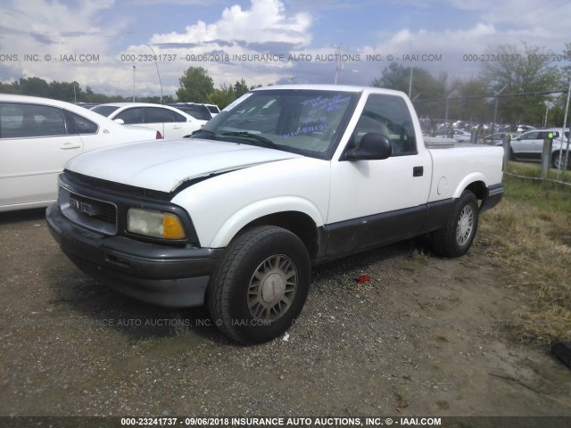 1GTCT14Z5SK513156 - 1995 GMC SONOMA WHITE photo 2