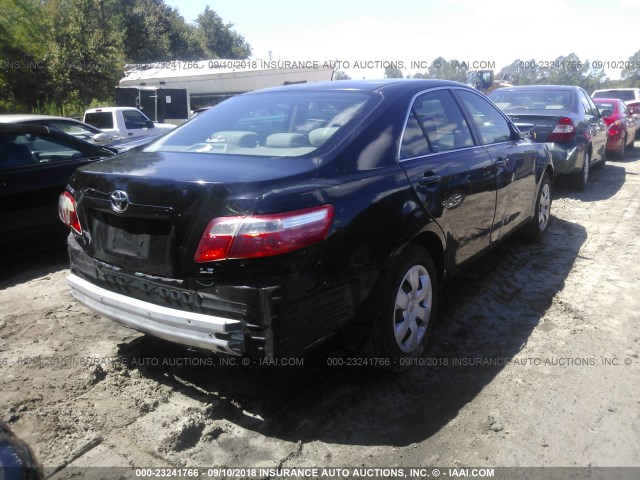 4T1BE46K48U229811 - 2008 TOYOTA CAMRY CE/LE/XLE/SE BLACK photo 4