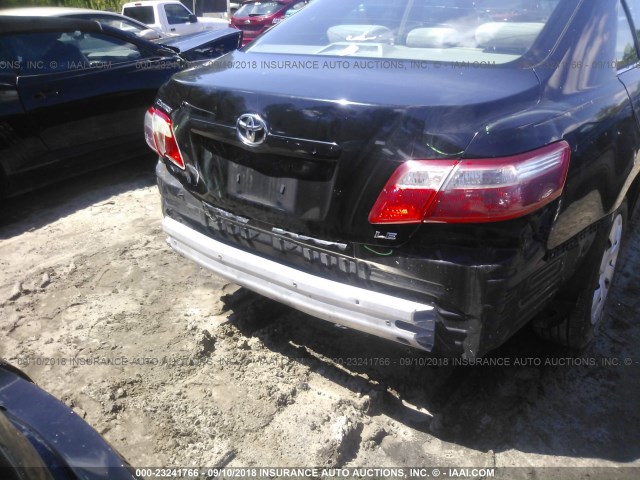4T1BE46K48U229811 - 2008 TOYOTA CAMRY CE/LE/XLE/SE BLACK photo 6