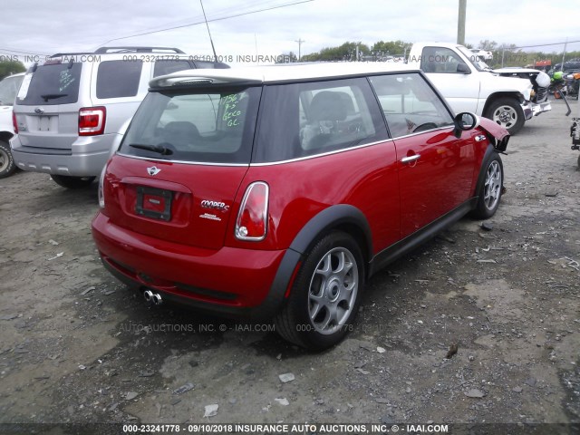 WMWRE33546TJ34905 - 2006 MINI COOPER S RED photo 4