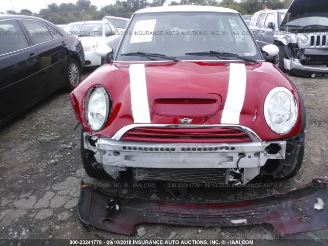 WMWRE33546TJ34905 - 2006 MINI COOPER S RED photo 6