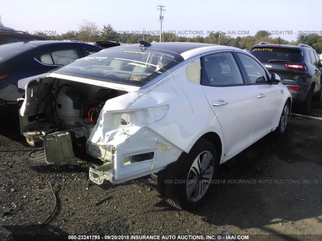 KNAGV4LD8H5014052 - 2017 KIA OPTIMA PLUG-IN HYBRID/EX WHITE photo 4