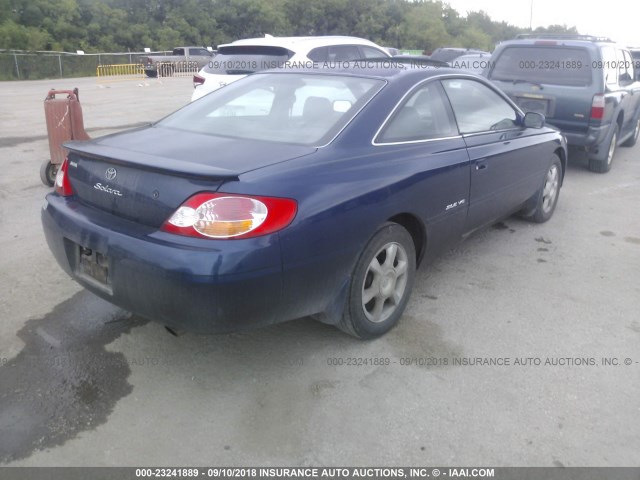 2T1CF22P52C589721 - 2002 TOYOTA CAMRY SOLARA SE/SLE BLUE photo 4