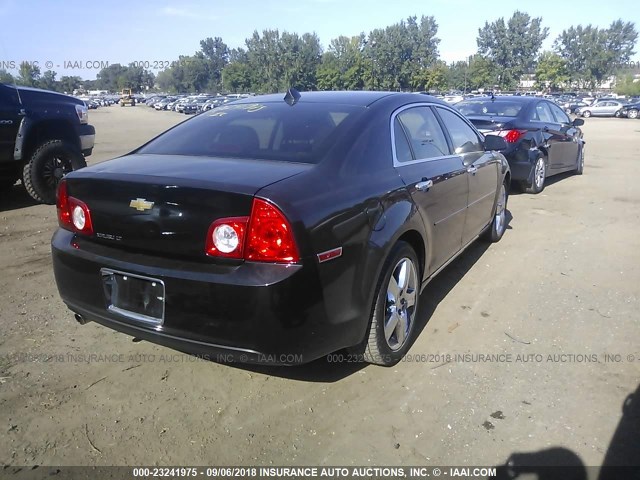 1G1ZC5E0XCF362741 - 2012 CHEVROLET MALIBU 1LT BLACK photo 4