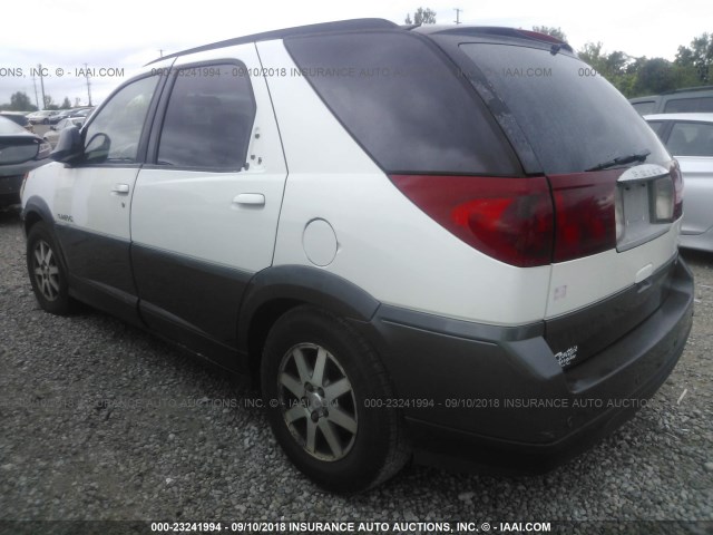 3G5DA03E12S515016 - 2002 BUICK RENDEZVOUS CX WHITE photo 3